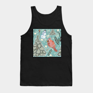 Cardinal and Snowman Tank Top